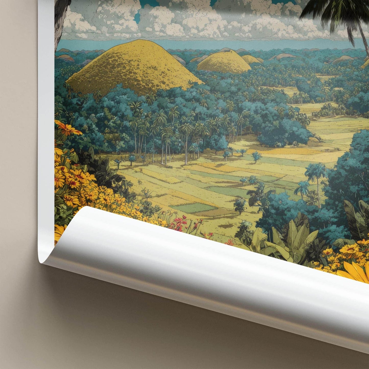 Bohol Poster - Philippines Travel Art - Chocolate Hills Vista Home Decor