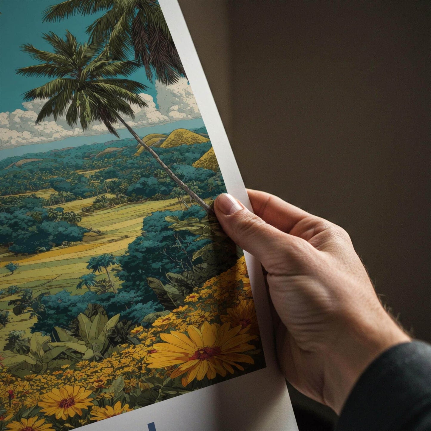 Bohol Poster - Philippines Travel Art - Chocolate Hills Vista Home Decor
