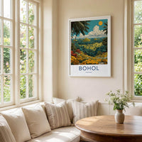 Bohol Poster - Philippines Travel Art - Chocolate Hills Wall Decor