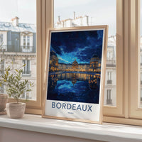 Bordeaux Poster - France Wall Art - City Square Reflections Home Decor