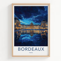 Bordeaux Poster - France Wall Art - City Square Reflections Home Decor