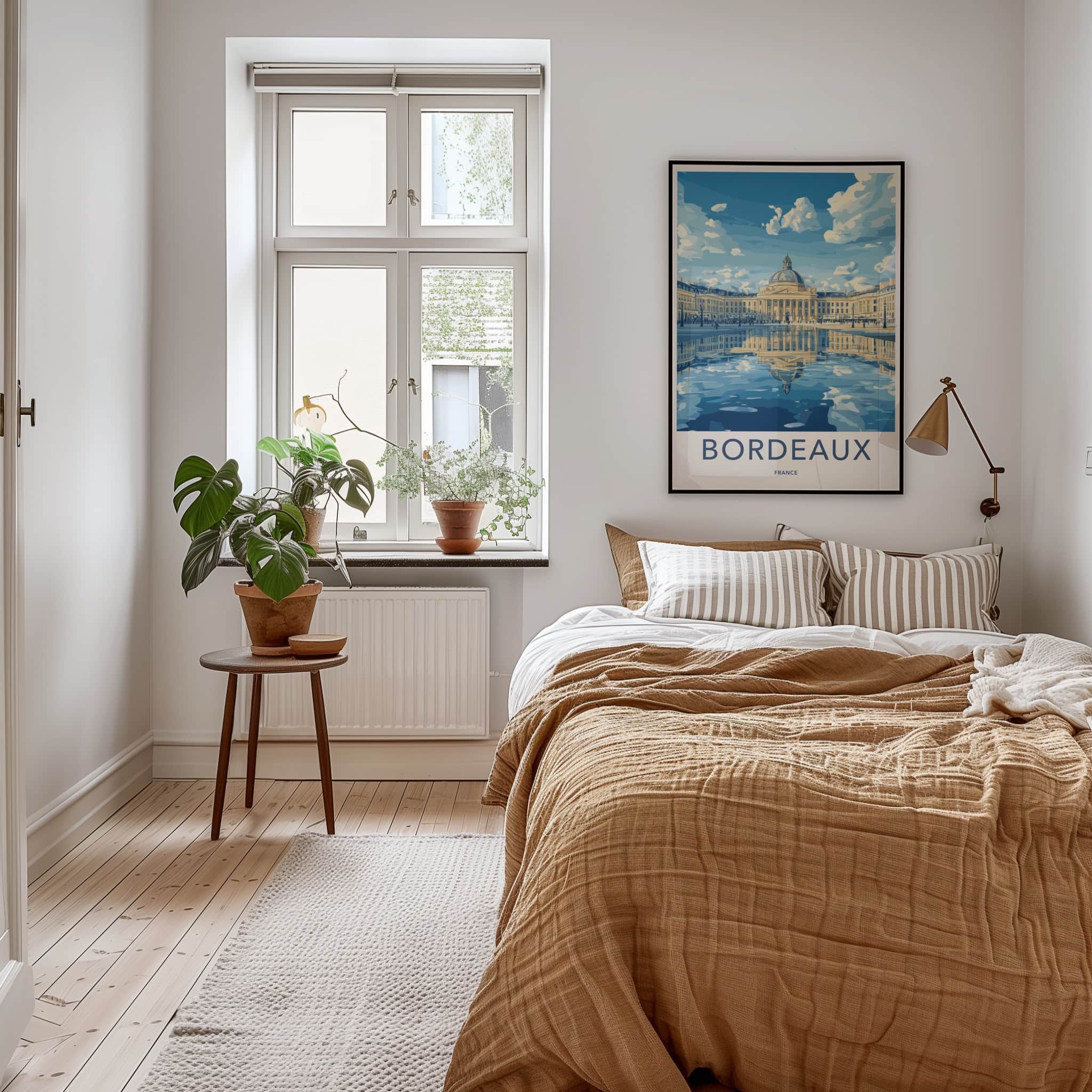 Bordeaux Poster - France Wall Art - Grand Building Reflection Home Decor