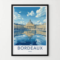 Bordeaux Poster - France Wall Art - Grand Building Reflection Home Decor