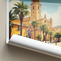Borgo Vilhena Poster - Malta Travel Art - Sunny Street Palms Home Decor