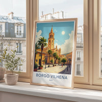 Borgo Vilhena Poster - Malta Travel Art - Sunny Street Palms Home Decor