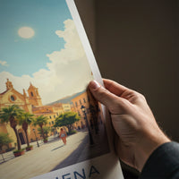 Borgo Vilhena Poster - Malta Travel Art - Sunny Street Palms Home Decor
