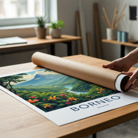 Borneo Poster - Malaysia Fine Art - Lush Mountainous River Gallery Art