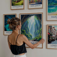 Borneo Poster - Malaysia Travel Art - Lush Green Canyon Entrance Home Decor