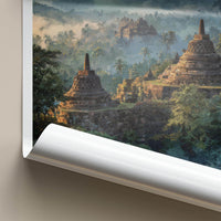 Borobudur Poster - Indonesia Wall Art - Ancient Temple Vista Home Decor