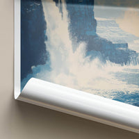 Bosdalafossur Poster - Faroe Islands Scenic Art - Clifftop Ocean Home Decor