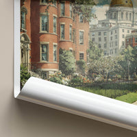 Boston Poster - Massachusetts Scenic Art - Historic Golden Dome Wall Decor