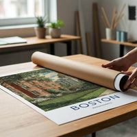Boston Poster - Massachusetts Scenic Art - Historic Golden Dome Wall Decor