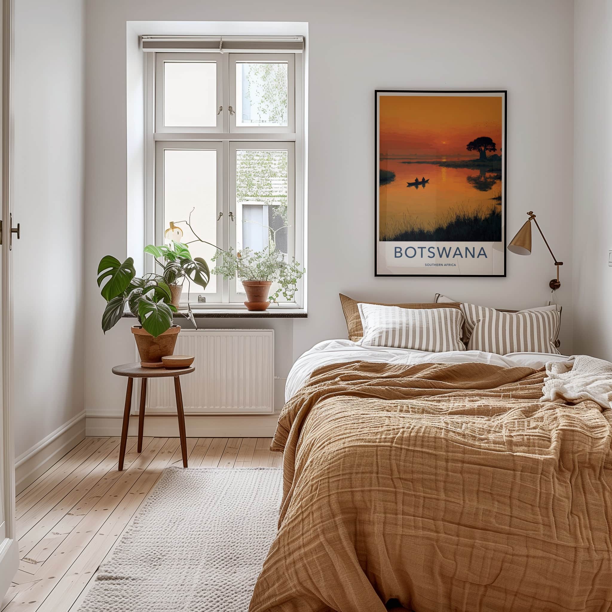 Botswana Poster - Africa Framed Print - Orange Sky Paddlers Framed Decor
