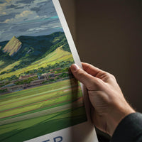 Boulder Poster - Colorado Travel Print - Iconic Flatirons View Home Decor