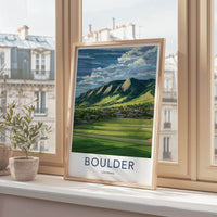 Boulder Poster - Colorado Travel Print - Iconic Flatirons View Home Decor