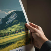 Boulder Poster - Colorado Wall Art - Flatirons Green Hills Home Decor