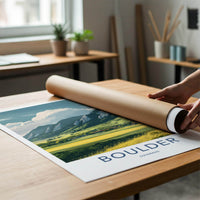 Boulder Poster - Colorado Wall Art - Flatirons Green Hills Home Decor