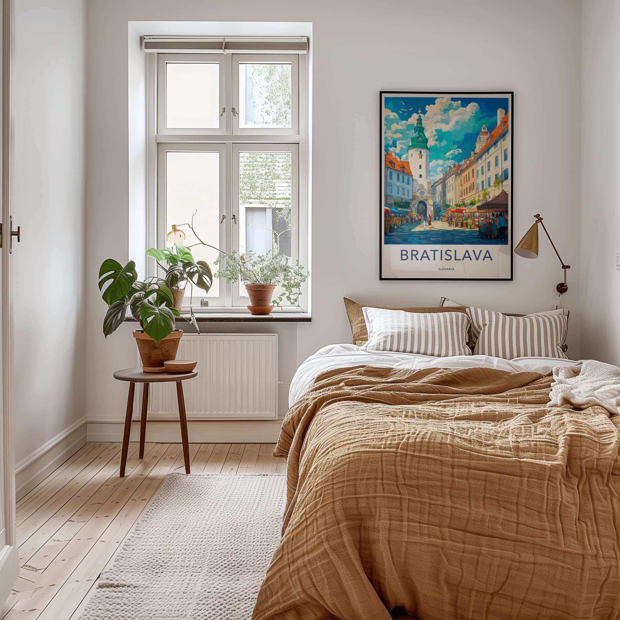 Bratislava Poster - Slovakia Travel Art - Market Square Tower Home Decor