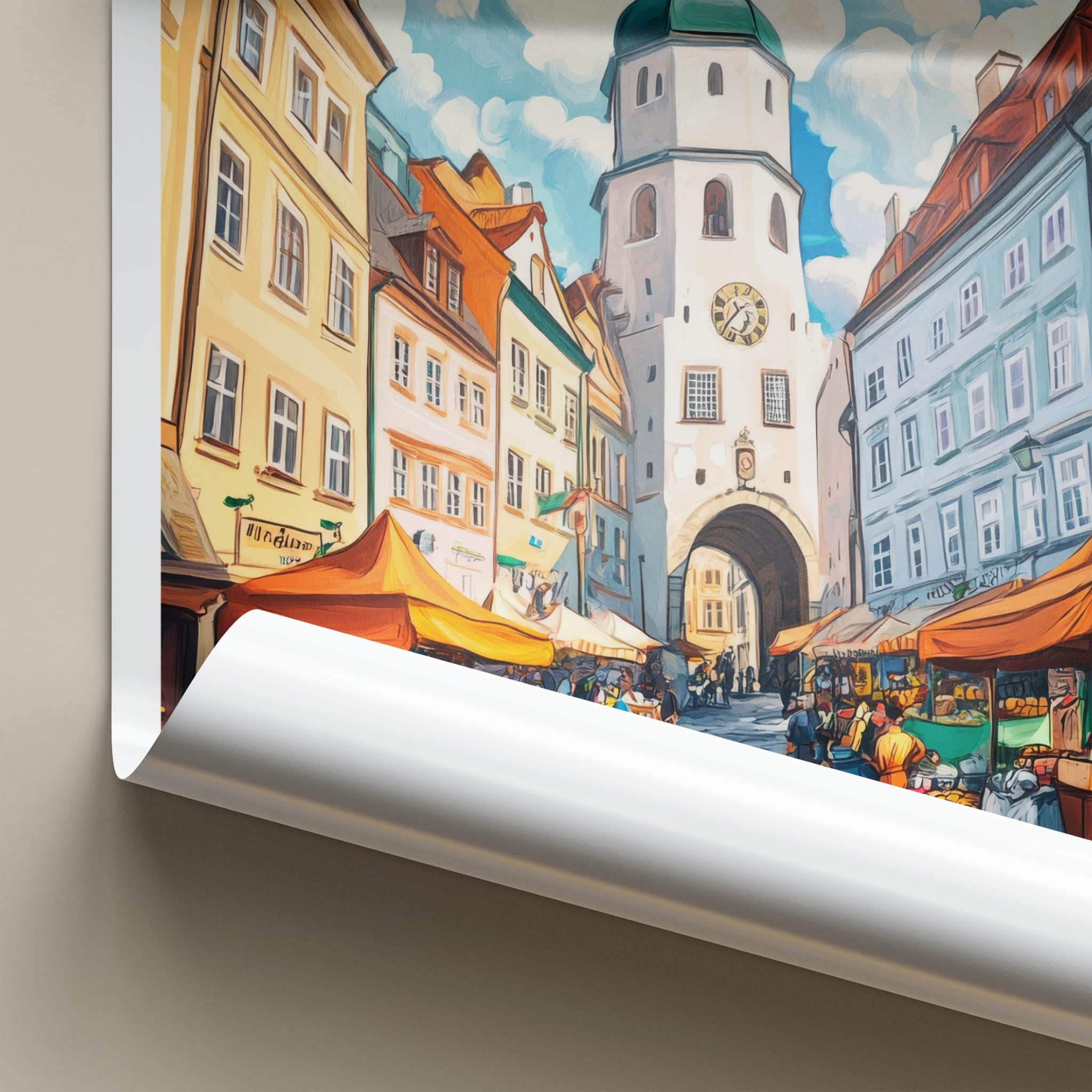 Bratislava Poster - Slovakia Travel Art - Old Town Market Home Decor
