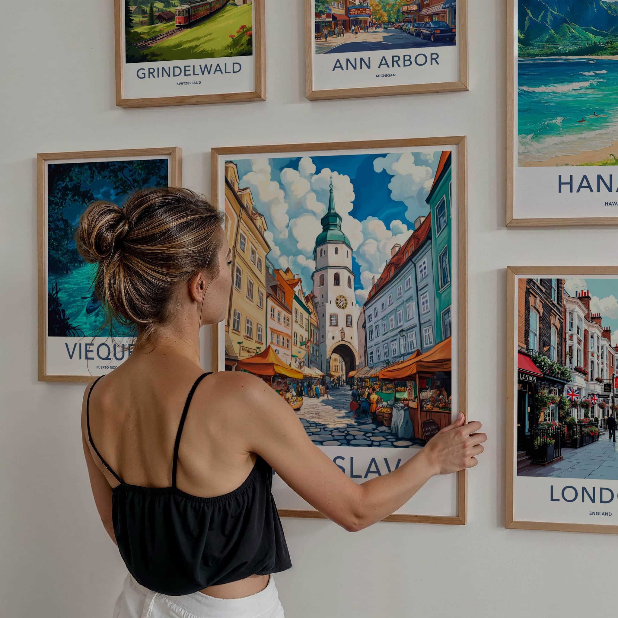 Bratislava Poster - Slovakia Travel Art - Old Town Market Home Decor