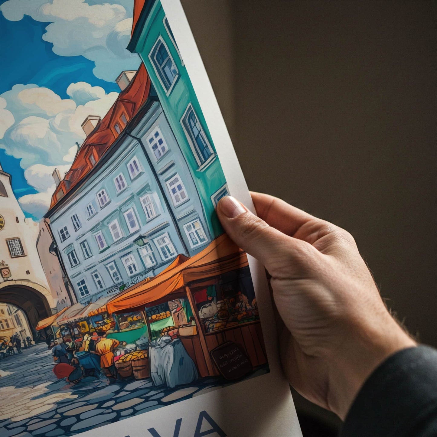 Bratislava Poster - Slovakia Travel Art - Old Town Market Home Decor