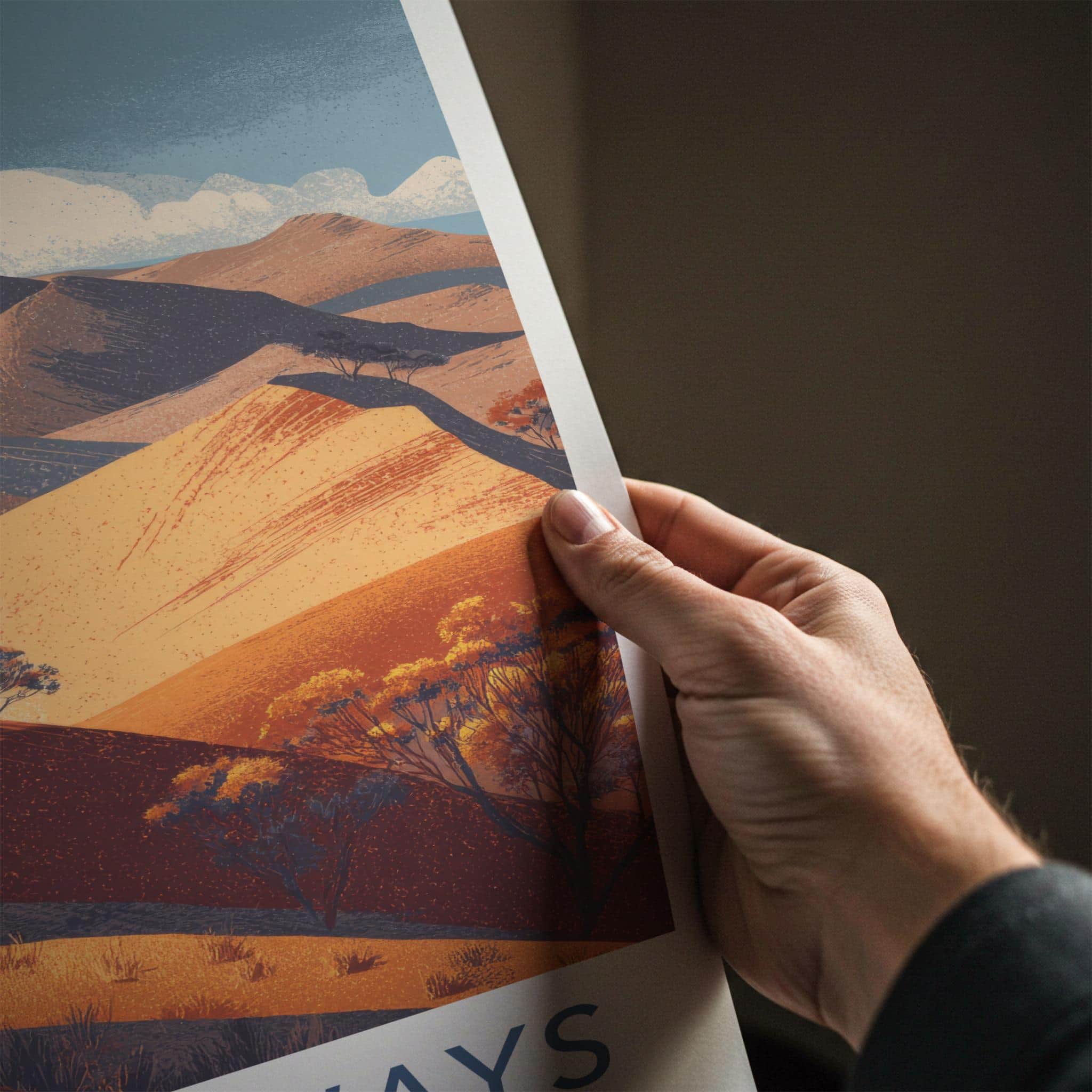 Breakaways Poster - Australia Scenic Art - Outback Sandy Hills Wall Decor