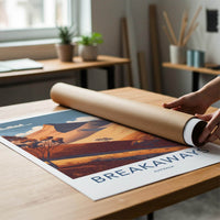 Breakaways Poster - Australia Scenic Art - Outback Sandy Hills Wall Decor
