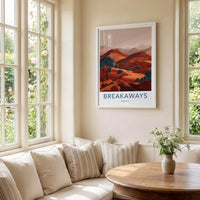 Breakaways Poster - Australia Travel Print - Vibrant dune landscape Wall Decor