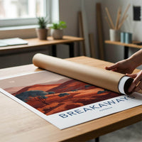 Breakaways Poster - Australia Travel Print - Vibrant dune landscape Wall Decor