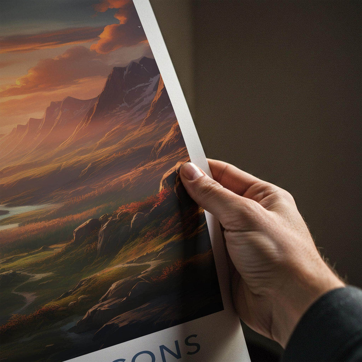 Brecon Beacons Poster - Welsh Mountain Landscape Art Print
