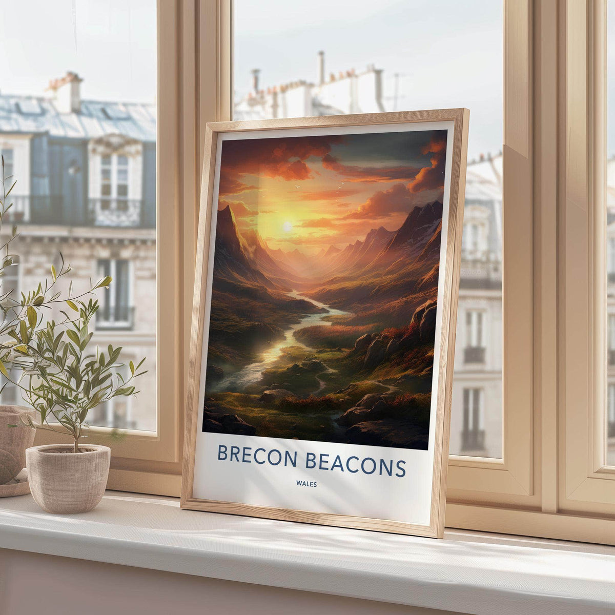 Brecon Beacons Poster - Welsh Mountain Landscape Art Print