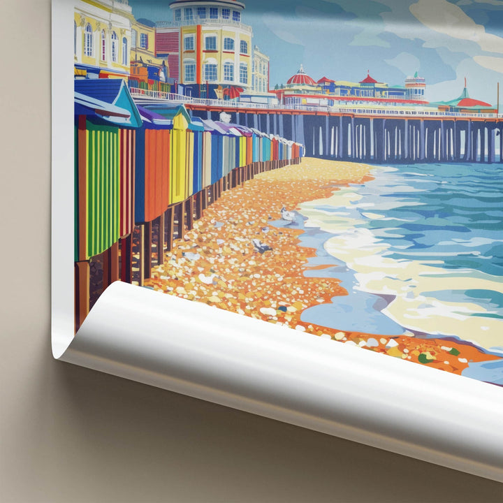 Brighton Poster - England Travel Art - Brighton Pier Beach Wall Decor