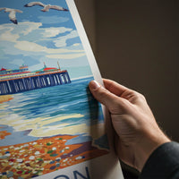 Brighton Poster - England Travel Art - Brighton Pier Beach Wall Decor