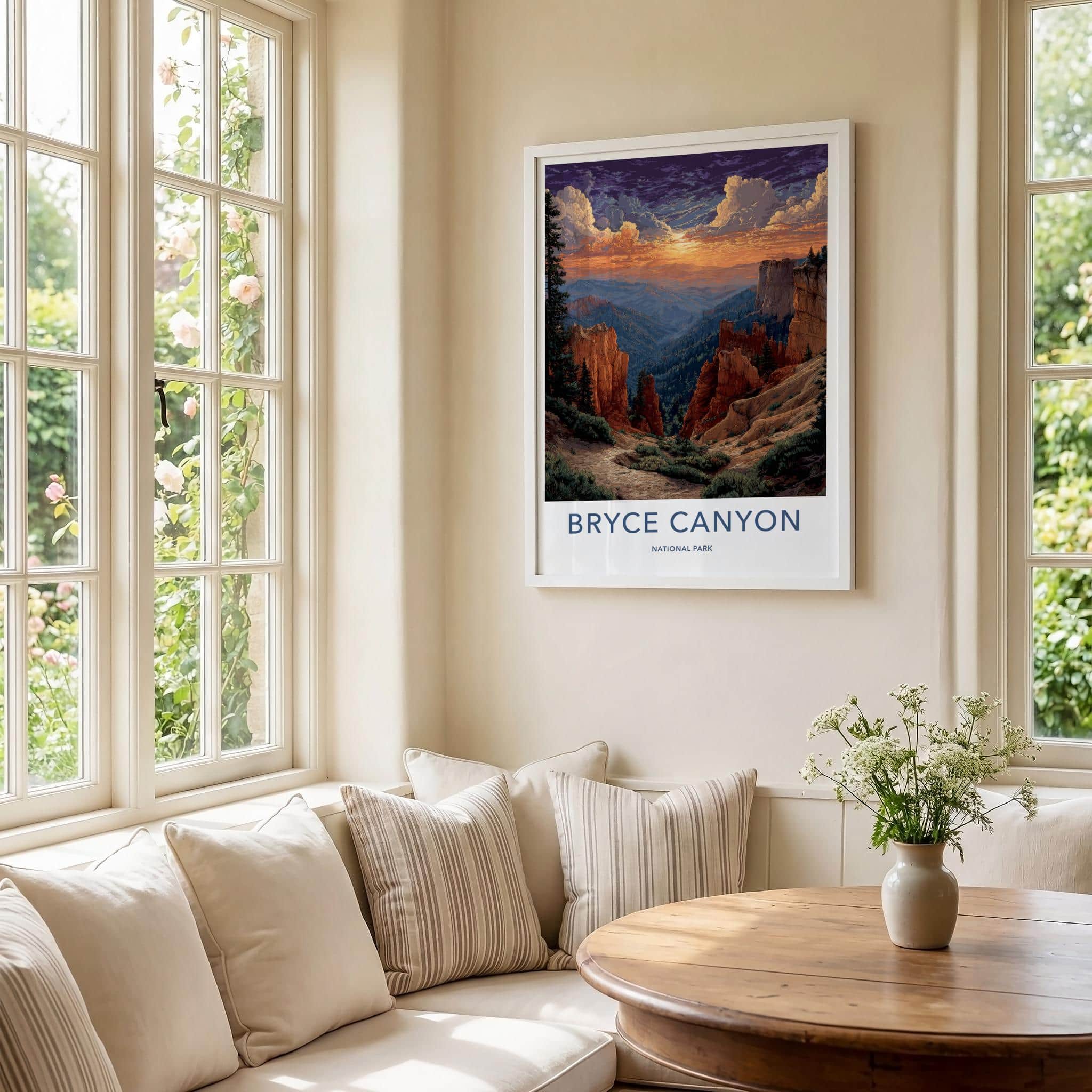 Bryce Canyon Poster - Utah Art Print - Sunset Hoodoo Vista Wall Decor