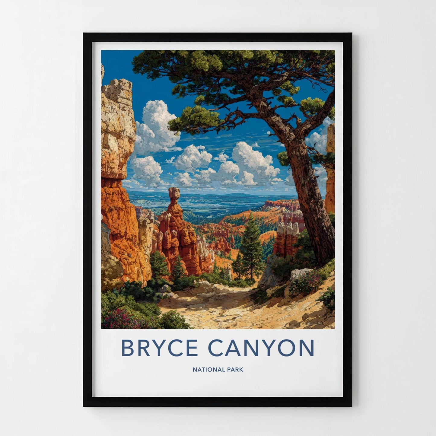 Bryce Canyon Poster - Utah Scenic Art - Vibrant Hoodoo Vista Home Decor