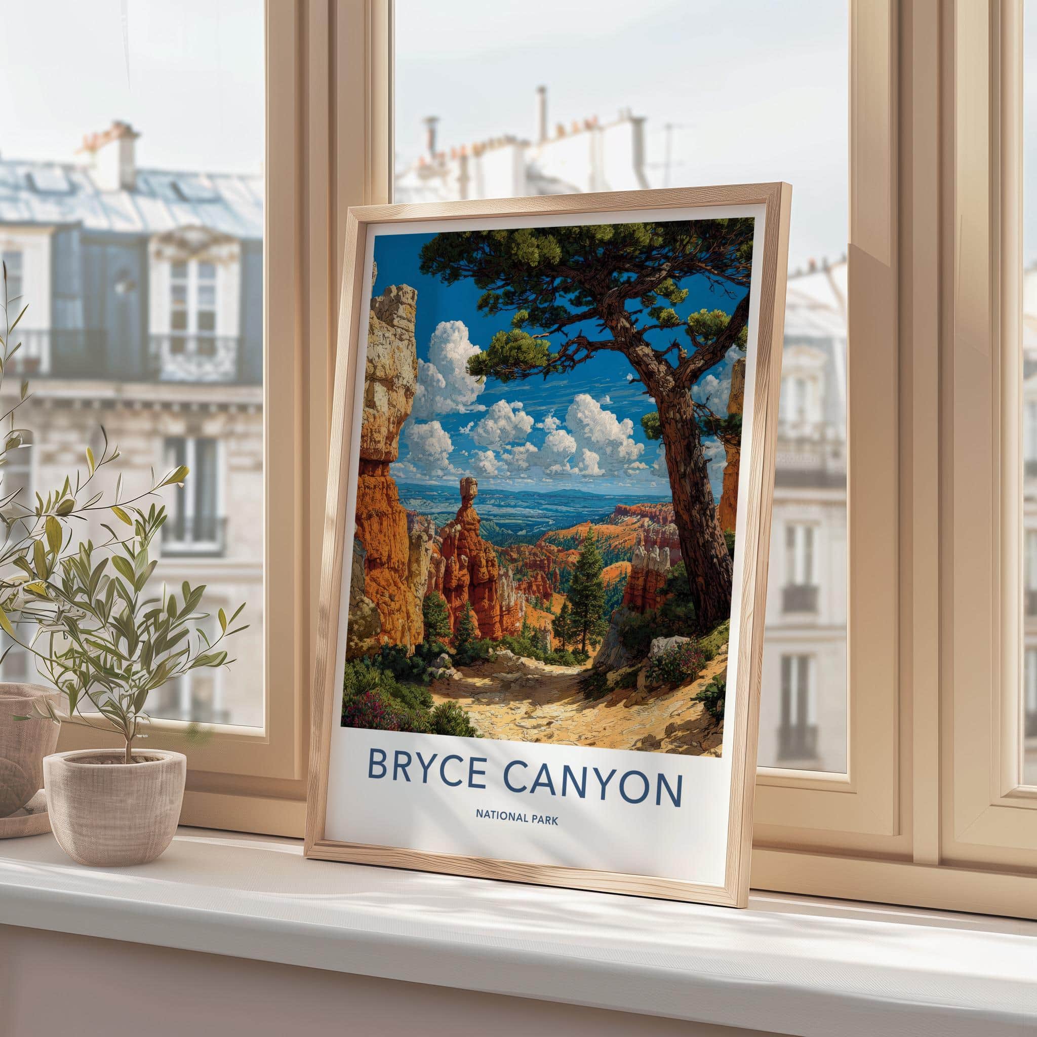 Bryce Canyon Poster - Utah Scenic Art - Vibrant Hoodoo Vista Home Decor