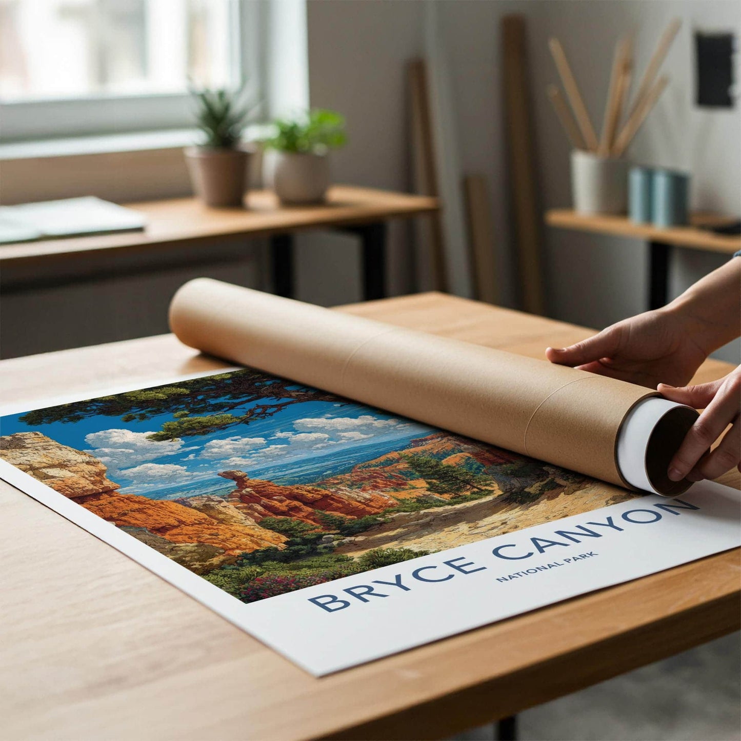Bryce Canyon Poster - Utah Scenic Art - Vibrant Hoodoo Vista Home Decor