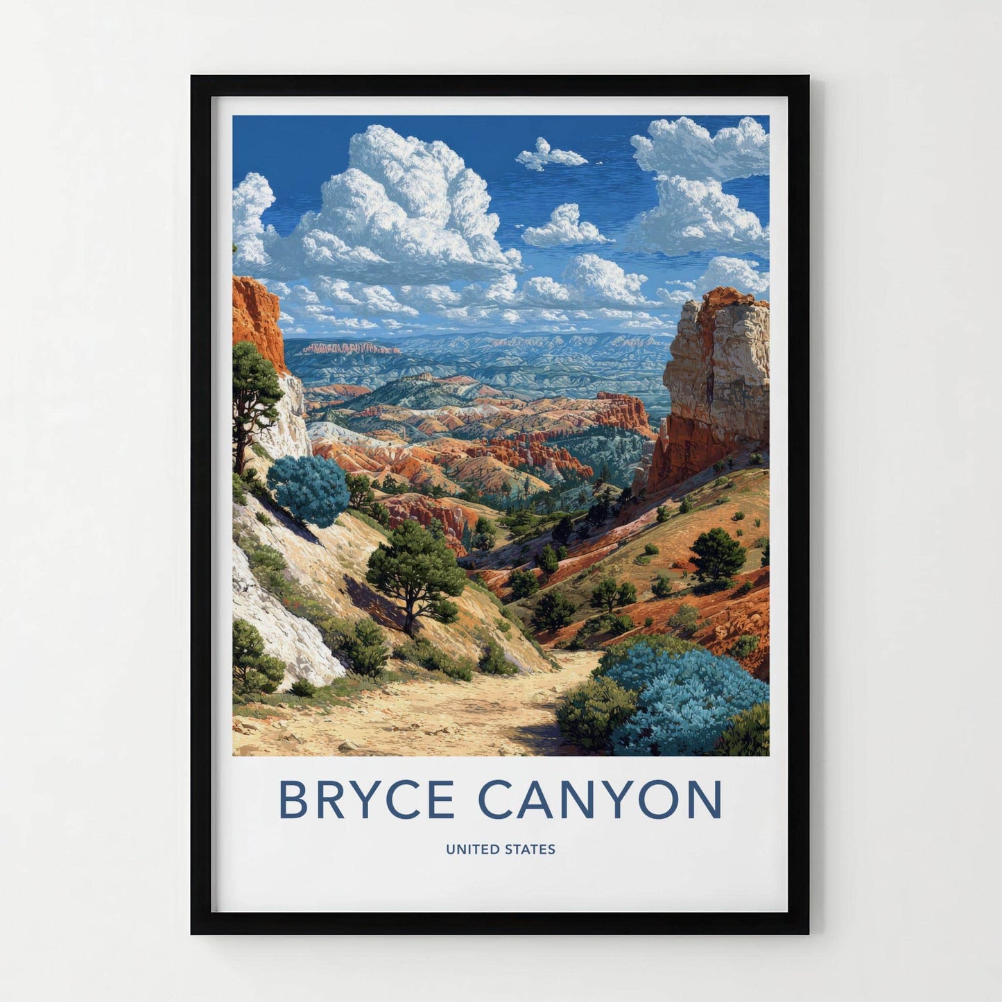 Bryce Canyon Poster - Utah Wall Art - Hoodoos Canyon View Home Decor