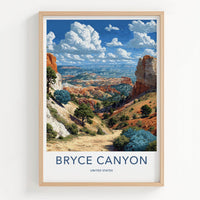 Bryce Canyon Poster - Utah Wall Art - Hoodoos Canyon View Home Decor