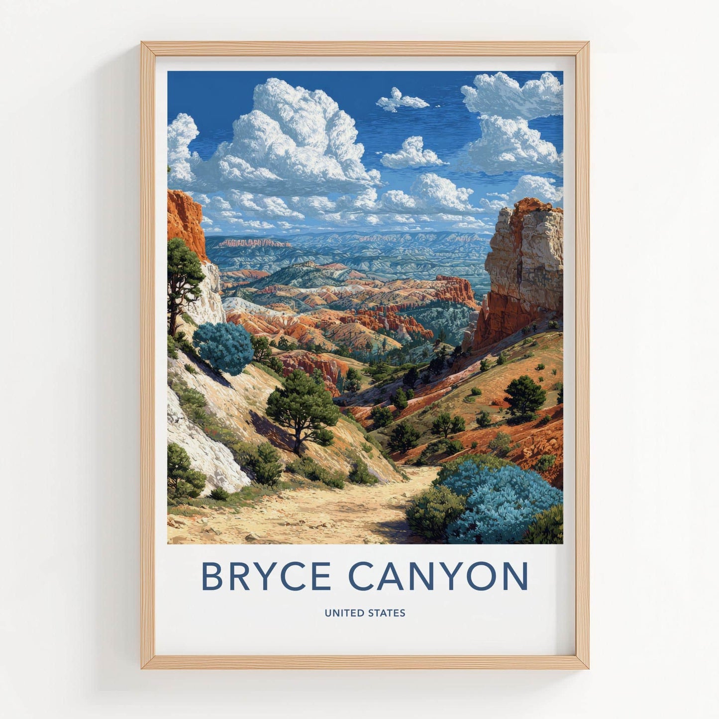 Bryce Canyon Poster - Utah Wall Art - Hoodoos Canyon View Home Decor