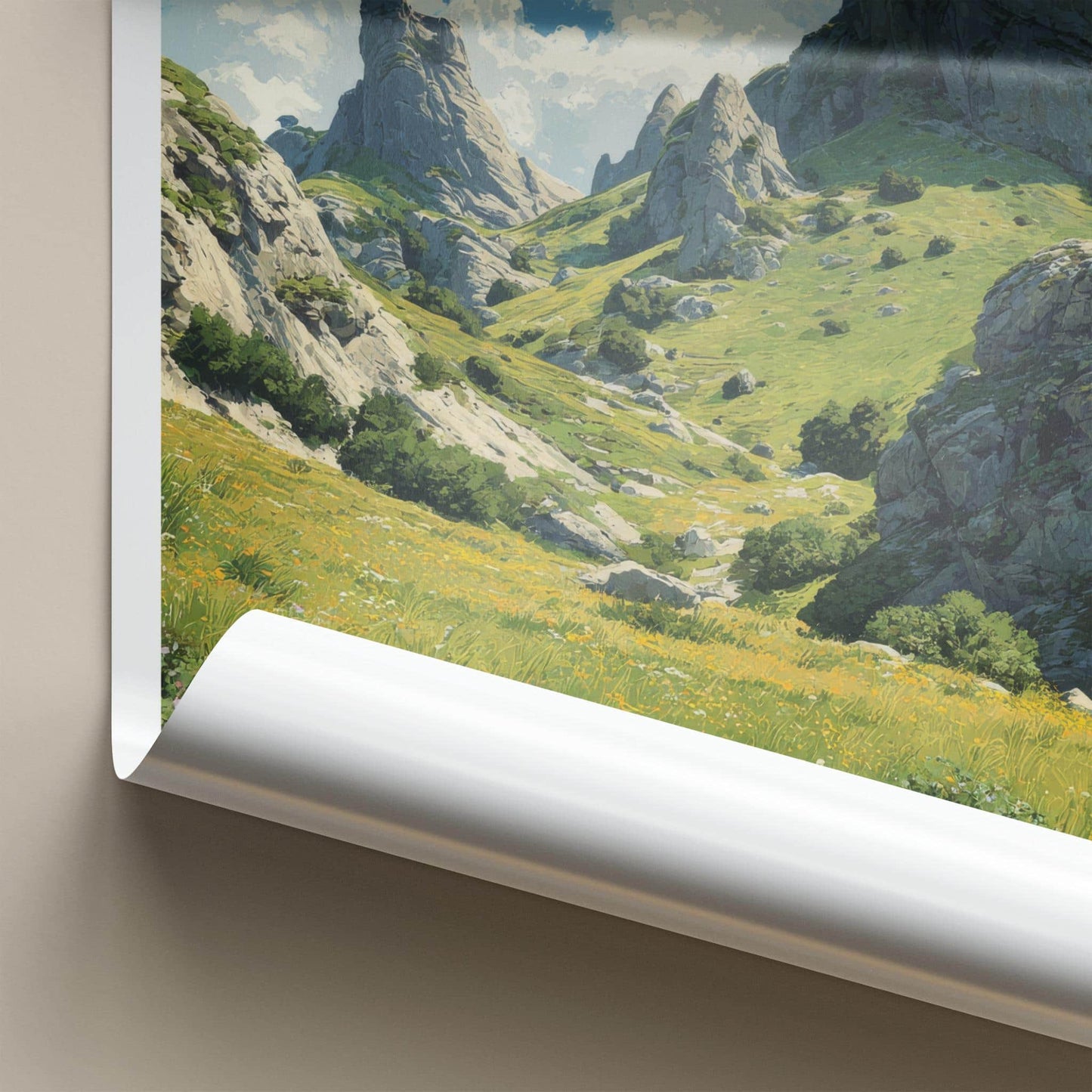 Bucegi Poster - Romania Travel Art - Majestic mountain vista Wall Decor