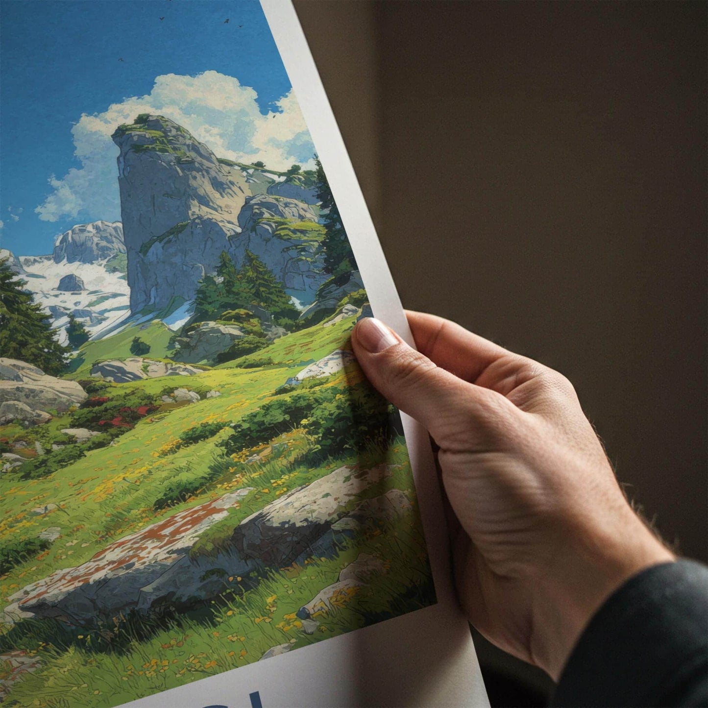 Bucegi Poster - Romania Travel Art - Rocky Mountain Meadow Home Decor