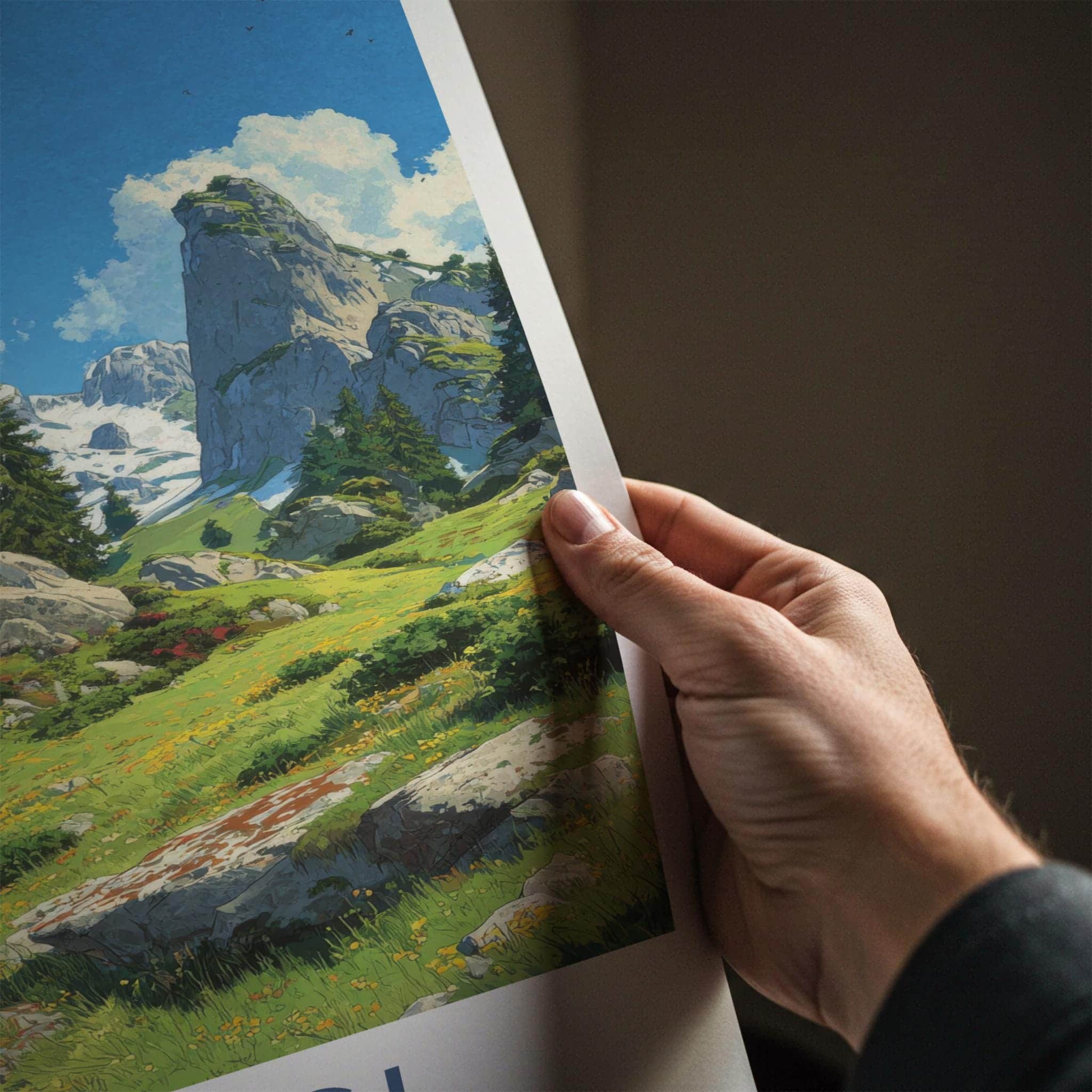 Bucegi Poster - Romania Travel Art - Rocky Mountain Meadow Home Decor