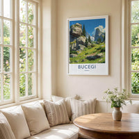 Bucegi Poster - Romania Travel Art - Rocky Mountain Meadow Home Decor