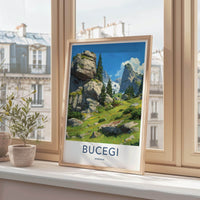 Bucegi Poster - Romania Travel Art - Rocky Mountain Meadow Home Decor