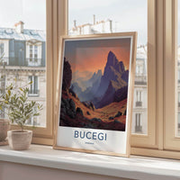 Bucegi Poster - Romania Travel Art - Vibrant Mountain Landscape Wall Decor