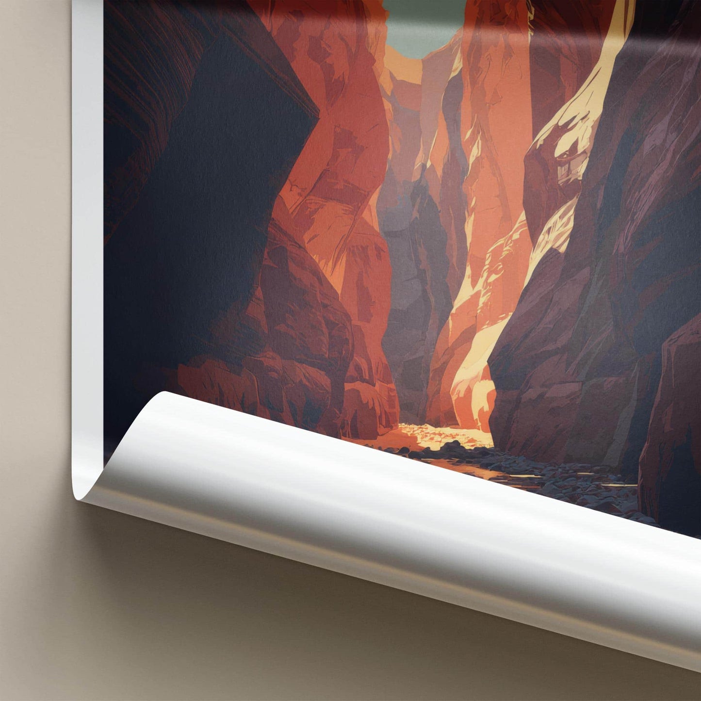 Buckskin Gulch Poster - Utah Art Print - Dramatic Slot Canyon Wall Decor