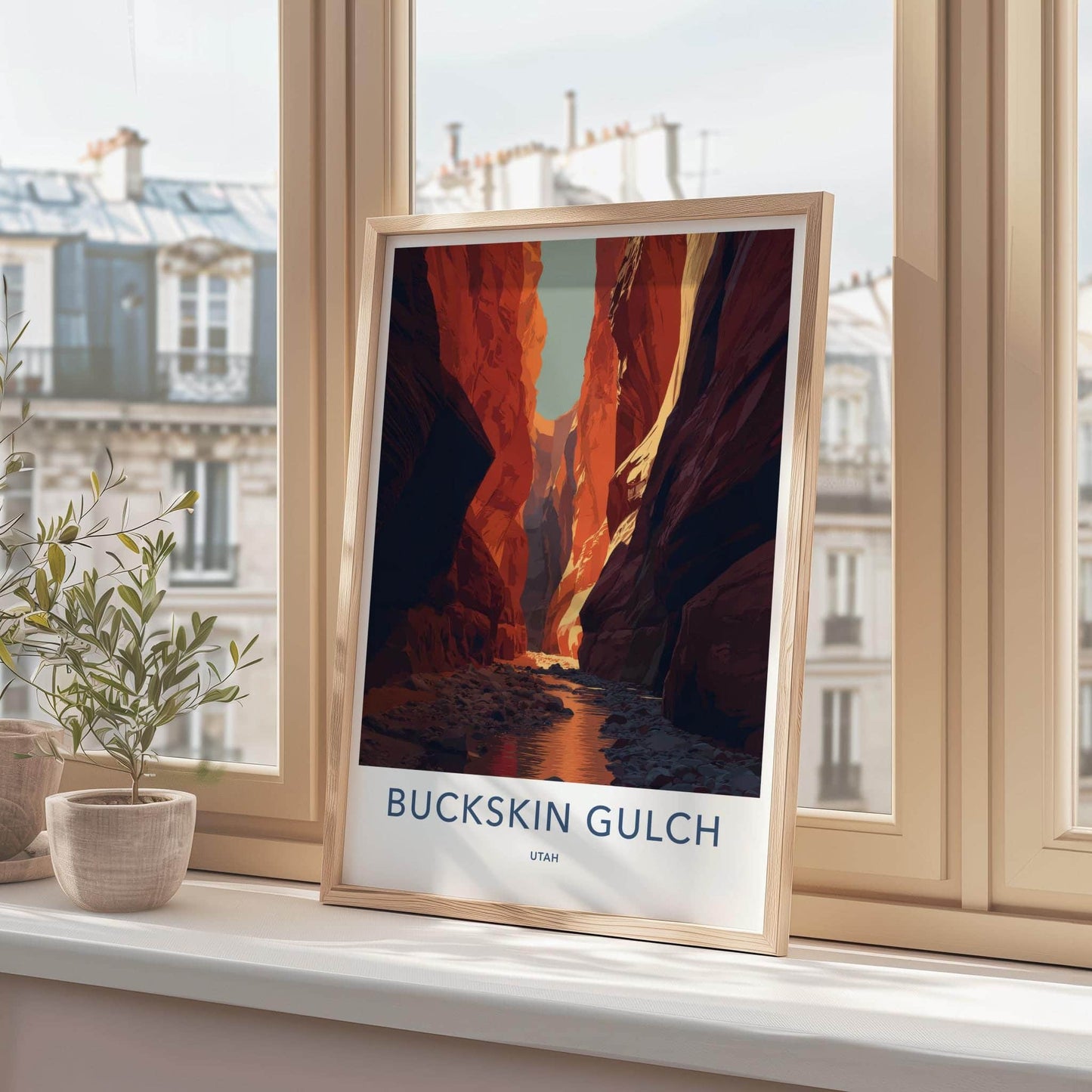 Buckskin Gulch Poster - Utah Art Print - Dramatic Slot Canyon Wall Decor