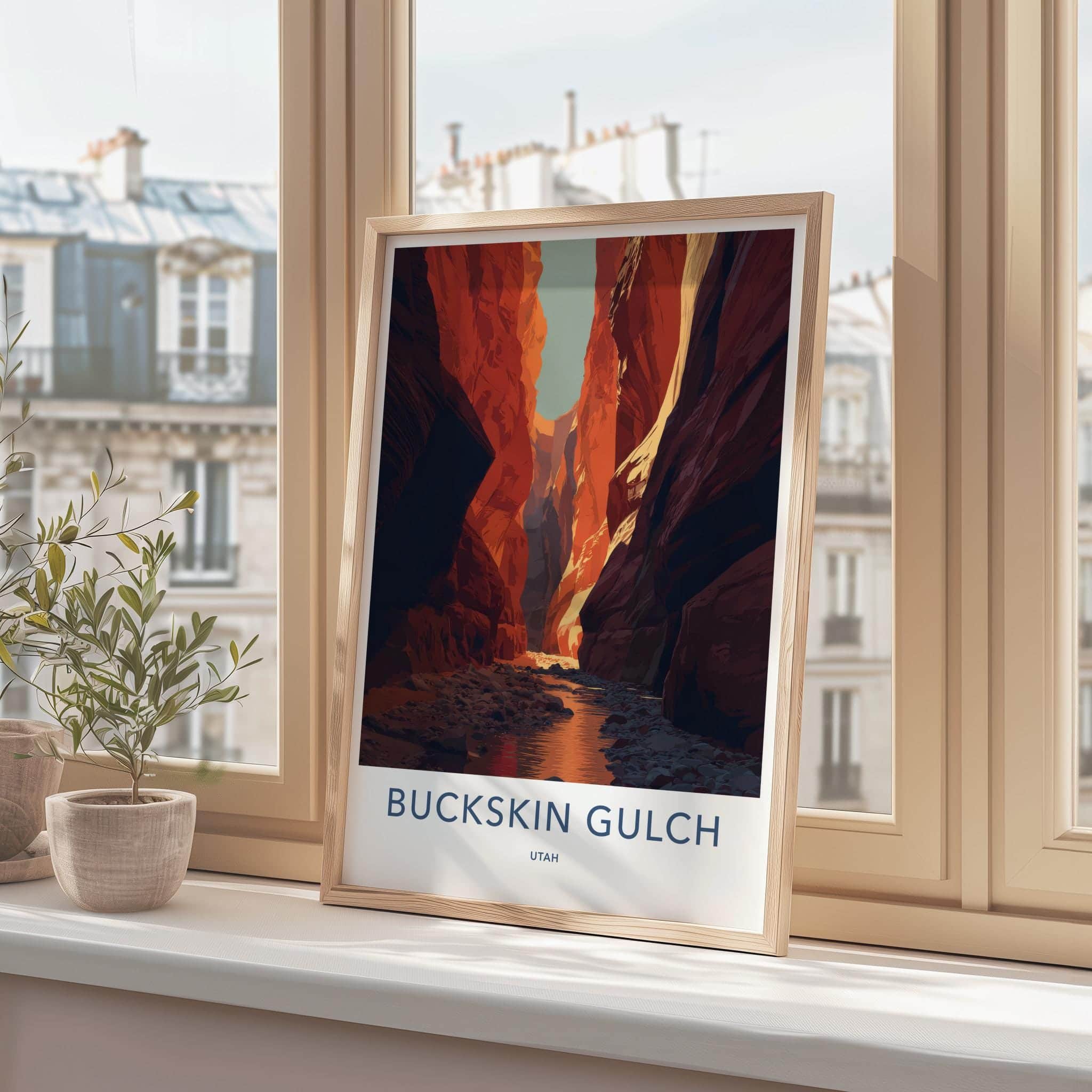 Buckskin Gulch Poster - Utah Art Print - Dramatic Slot Canyon Wall Decor