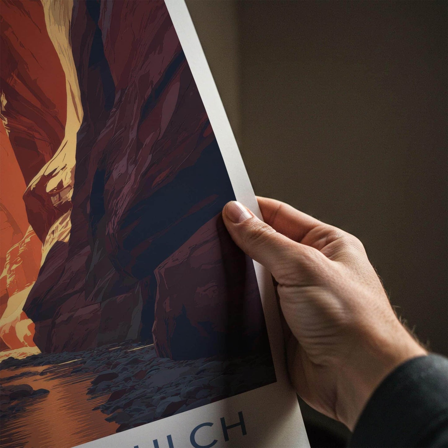 Buckskin Gulch Poster - Utah Art Print - Dramatic Slot Canyon Wall Decor
